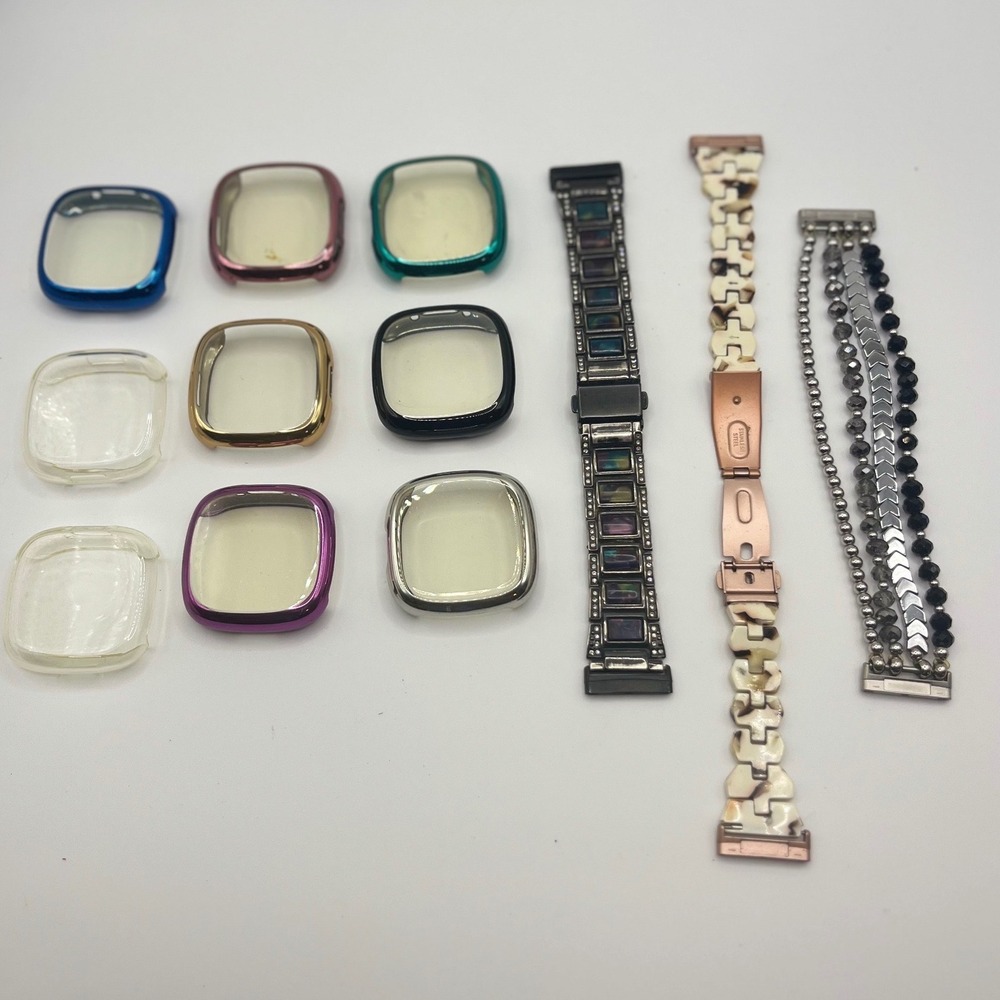 Unbranded Smartwatch Accessory Lot 8 Bumper Cases 3 Bands Multicolor Good